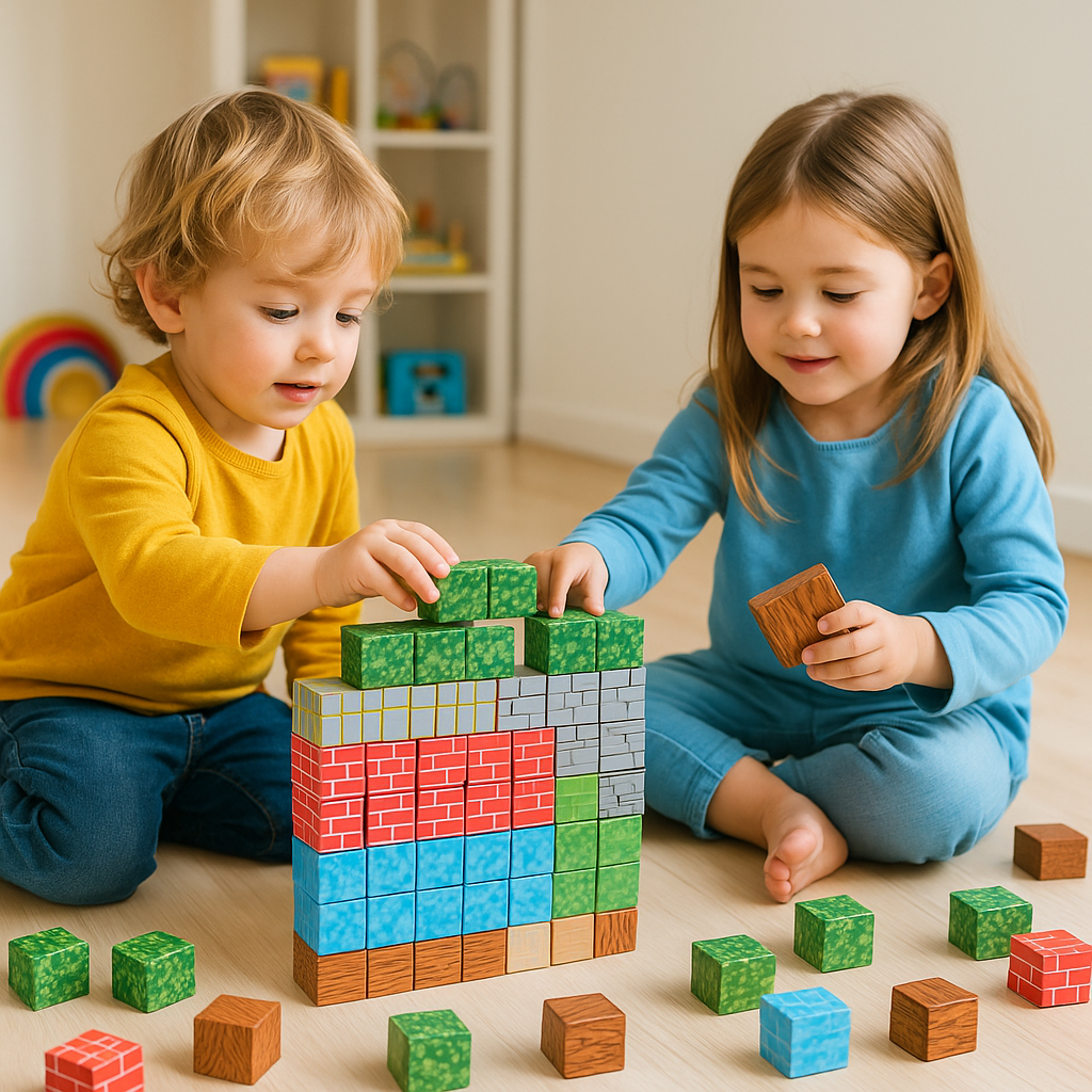 Magnetic Minecraft-Style Building Tiles (Creative Pixel Blocks)