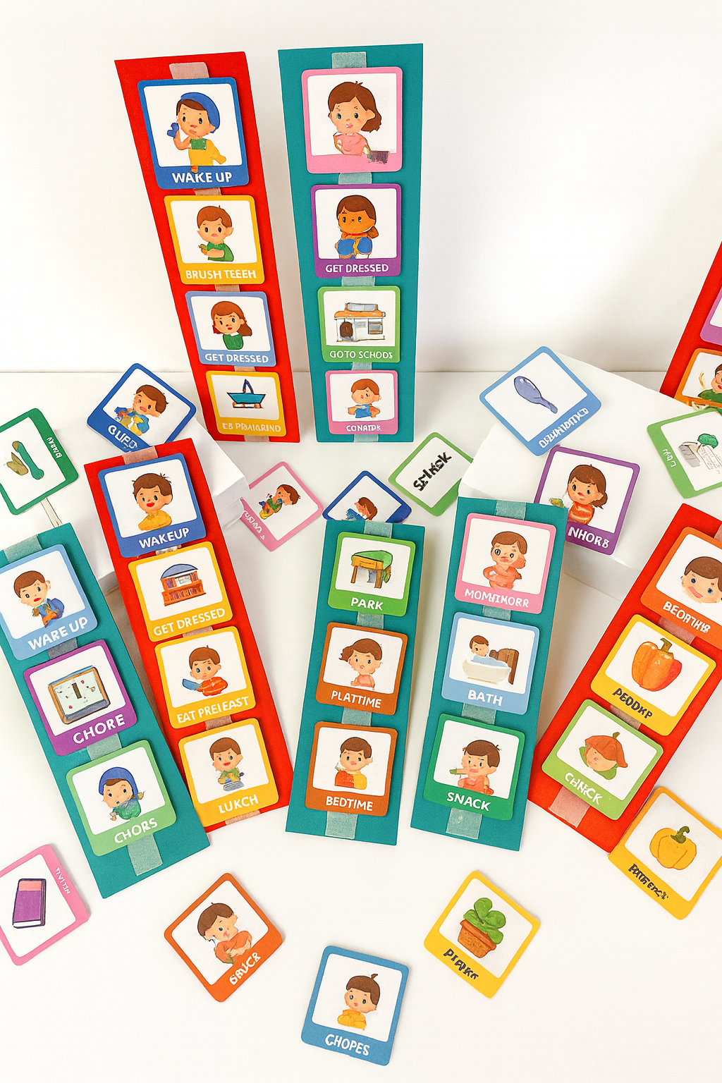 Kids Visual Routine Planner – Daily Schedule Chart (Cards Included)