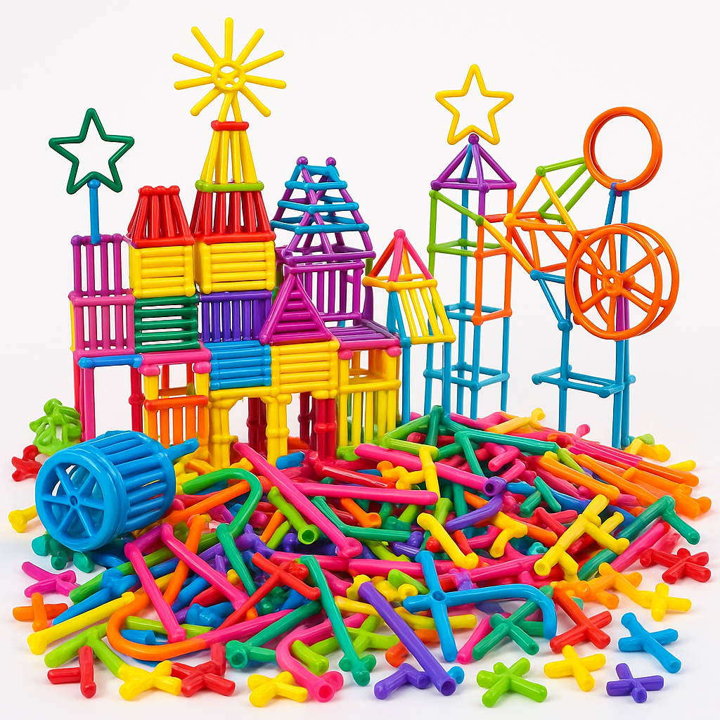 200pcs Colourful Building Sticks Set