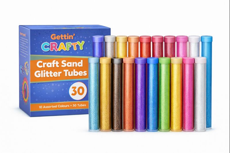 Decorative Craft Glitter Tubes Set 30 Colours
