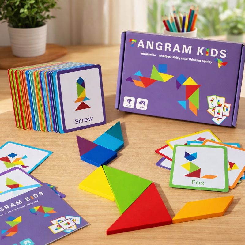 Tangram Shape Puzzle Set for Creative Thinking