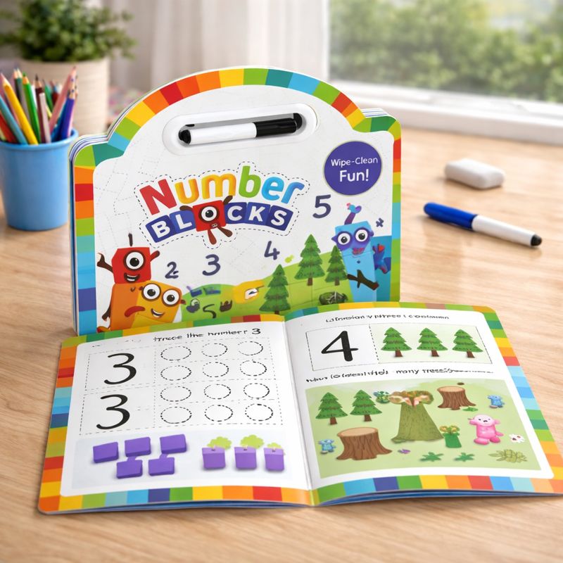Wipe Clean Numbers 1 to 5 Activity Book – Reusable Early Maths Practice